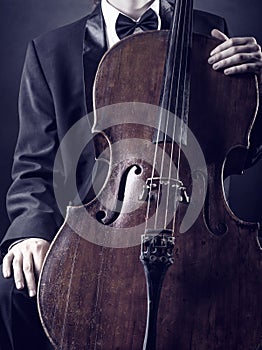 Playing the cello