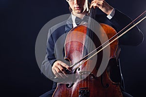 Playing the cello