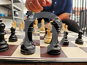 playing chess board