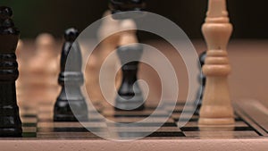 Playing chess. Closeup