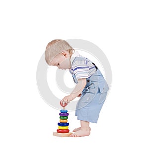 Playing child with path