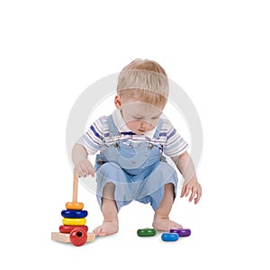 Playing child with path