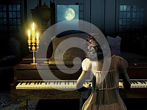 Playing Clair De Lune