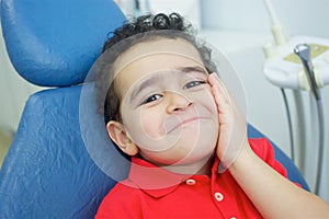 Playing dentist in the dental office.