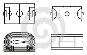 Playing Fields Icons Set 6