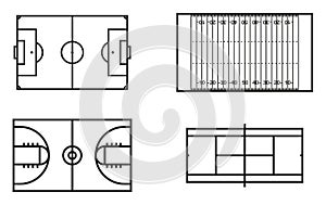 Playing Fields Icons Set 1