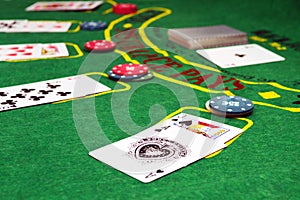 Playing the game of Blackjack photo