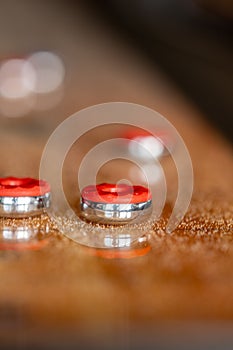 Playing a game of shuffleboard..