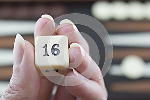 Playing Games Series - Rolling Backgammon Dice - No 16