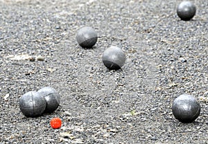 Playing jeu de boules photo