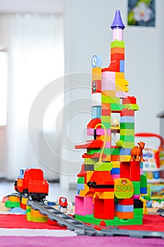 Playing with Lego duplo castle