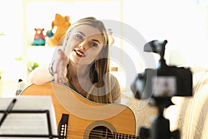 Playing Music Lessons Recording for Social Network