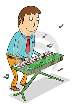 Playing organ