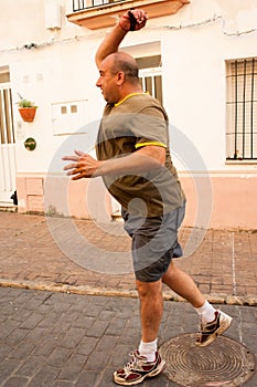 Playing pelota photo