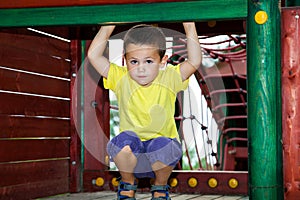 Playing on playground