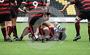 Playing rugby