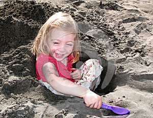 Playing in the sand