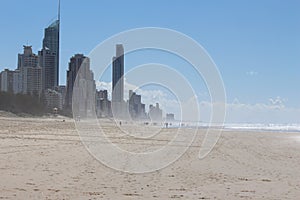 Playing in the Sea Water at Surfers Paradise photo