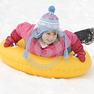 Playing on snow photo