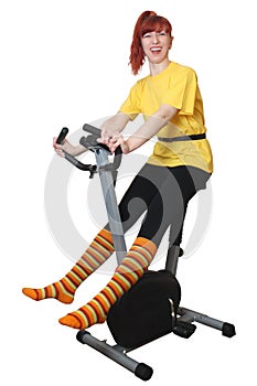 Playing sports on a velosimulator