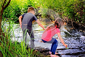 Playing by a Stream