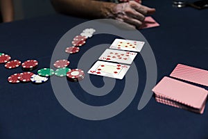 Playing texas hold em poker