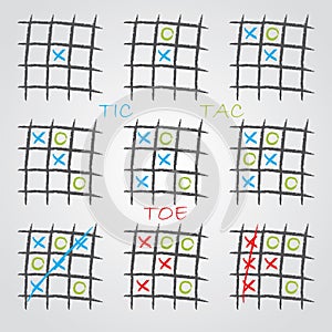 Playing tic tac toe