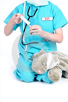 Playing veterinary