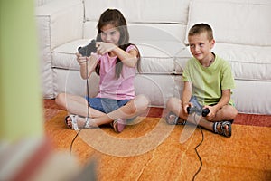 Playing video games