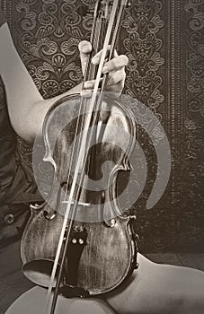 Playing violin