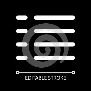 Playlist white linear ui icon for dark theme