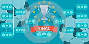 Playoff grid of the tournament. The schedule of football tournament matches.