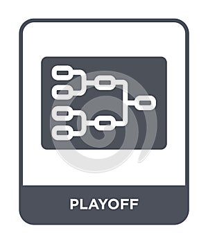playoff icon in trendy design style. playoff icon isolated on white background. playoff vector icon simple and modern flat symbol photo