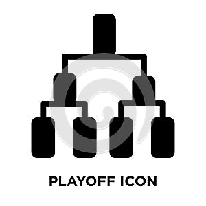 Playoff icon vector isolated on white background, logo concept o