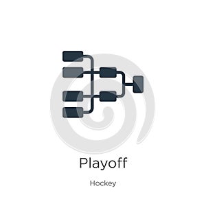 Playoff icon vector. Trendy flat playoff icon from hockey collection isolated on white background. Vector illustration can be used