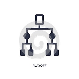 playoff icon on white background. Simple element illustration from hockey concept