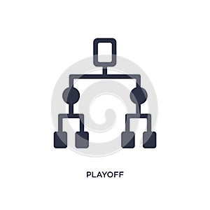 playoff icon on white background. Simple element illustration from hockey concept photo