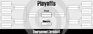 Playoff tournament brackets chart. Vector Illustration