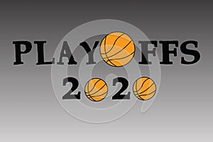 Playoffs 2020 written on a grey background