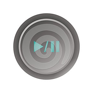 playpause button. Vector illustration decorative design
