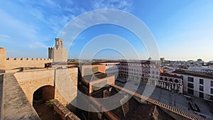 Plaza Alta square in old town of Badajoz, Extremadura, Spain