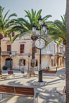Plaza de Alfonso III square at ÃÂ¡iutadella photo