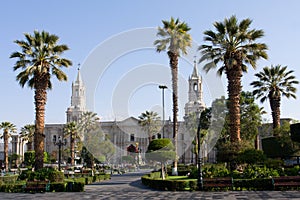 Plaza de Armas in Arequipa, Peru, South America