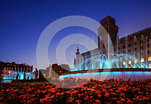 Plaza de Catalunya fountains