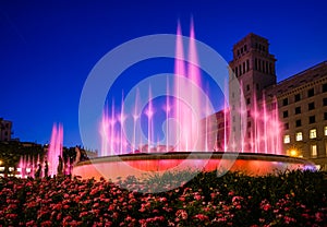 Plaza de Catalunya fountains