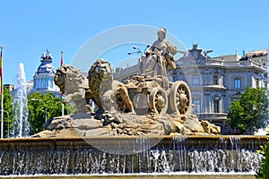 Plaza de Cibeles Fountain before the Palacio de Comunicaciones, Madrid, photo