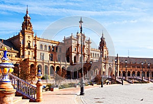 Plaza de Espana in day time at Sevilla