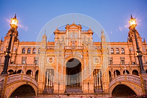 Plaza de Espana square in Seville, Spain