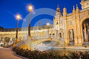 Plaza de Espana square in Seville, Spain