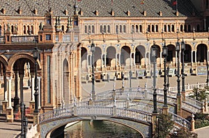 Plaza de Espana (square of Spain) in Sevilla photo